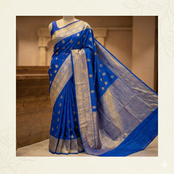 Blue Wedding Saree